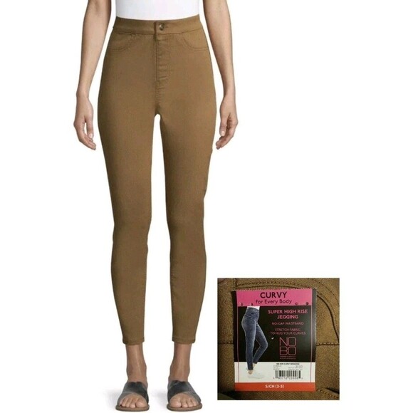 No Boundaries NOBO Women's Brown Small (3-5) Curvy Super High Rise Jegging - Picture 1 of 10